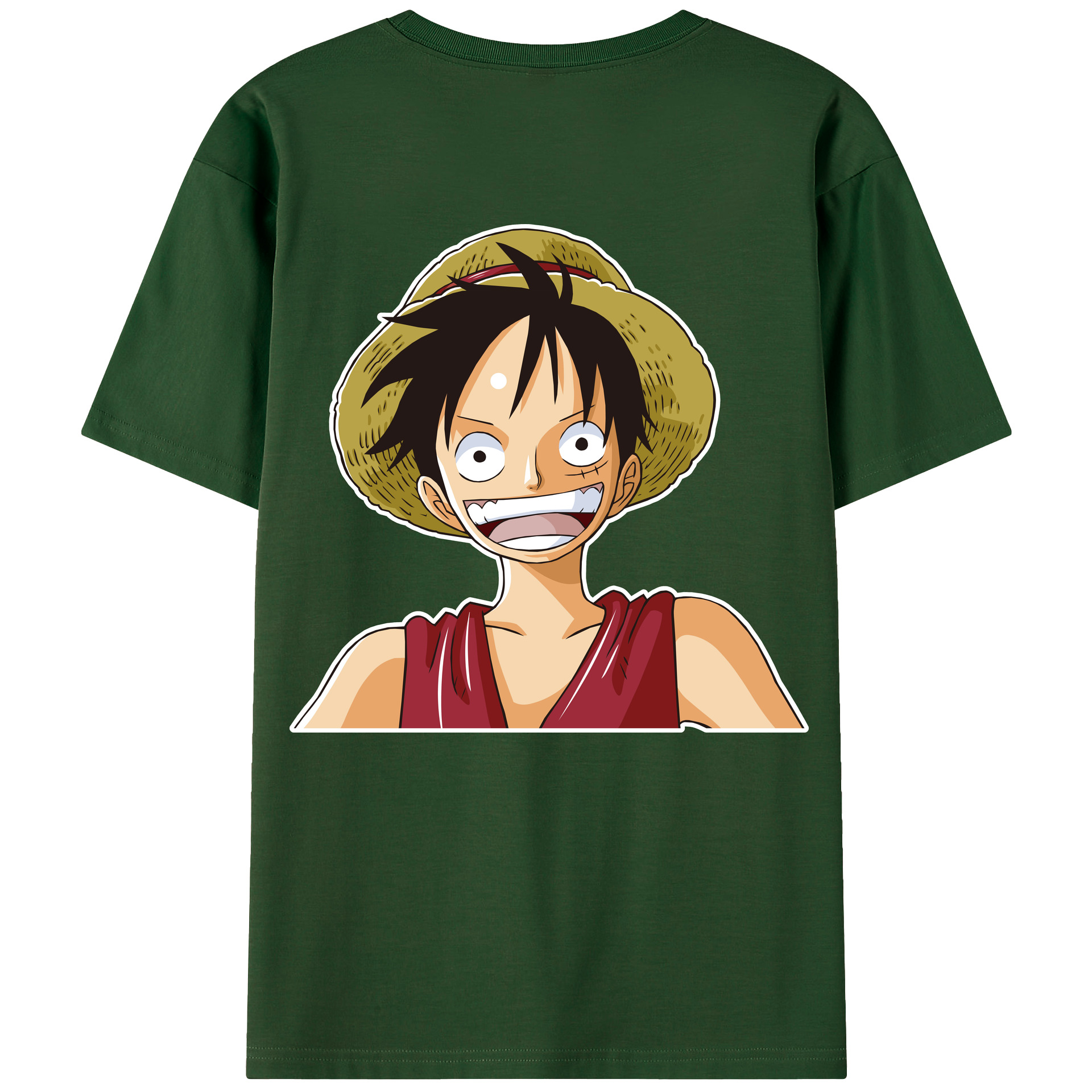 ワンピース モンキー・D・ルフィ ONE PIECE Monkey D. Luffy 綿100％半袖Tシャツ（背面プリント）